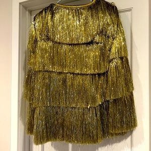 Gold glitzy tassel jacket!